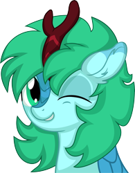 Size: 4104x5267 | Tagged: safe, artist:cyanlightning, oc, oc only, oc:specter winter, kirin, .svg available, bust, ear fluff, male, simple background, solo, transparent background, vector