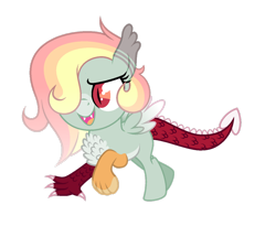 Size: 1920x1572 | Tagged: safe, artist:teal-quil, oc, draconequus, female, filly, foal, interspecies offspring, offspring, parent:discord, parent:rainbow dash, parents:discodash, simple background, solo, transparent background