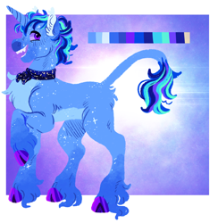 Size: 1470x1506 | Tagged: safe, artist:cactiflowers, oc, pony, unicorn, cloven hooves, male, reference sheet, solo, stallion