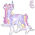 Size: 2516x2533 | Tagged: safe, artist:sleepy-nova, oc, oc:cloudy rainbows, pony, unicorn, bandaid, bandaid on nose, blaze (coat marking), body markings, chest fluff, cloven hooves, coat markings, colored hooves, colored pinnae, curved horn, facial markings, high res, horn, multicolored mane, multicolored tail, pale belly, scar, simple background, socks (coat markings), solo, surgery scar, tail, top scars, transparent background, unshorn fetlocks