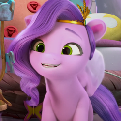 Size: 1080x1080 | Tagged: safe, screencap, pipp petals, pegasus, pony, g5, my little pony: make your mark, my little pony: make your mark chapter 1, spoiler:my little pony: make your mark, adorapipp, cropped, cute, female, mare, smiling, solo