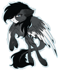 Size: 2260x2731 | Tagged: safe, artist:beamybutt, oc, pegasus, pony, colored wings, ear fluff, high res, male, pegasus oc, rearing, simple background, solo, stallion, transparent background, two toned wings, wings