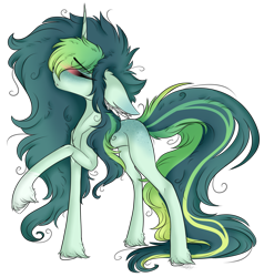 Size: 2833x2973 | Tagged: safe, artist:beamybutt, oc, oc only, pony, unicorn, ear fluff, female, floppy ears, high res, horn, mare, raised hoof, simple background, solo, transparent background, unicorn oc, unshorn fetlocks