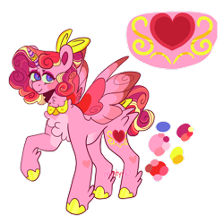 Size: 1920x1920 | Tagged: safe, artist:mintyo0s, princess cadance, alicorn, pony, g4, bow, chest fluff, female, hair bow, mare, raised hoof, redesign, simple background, solo, story included, transparent background