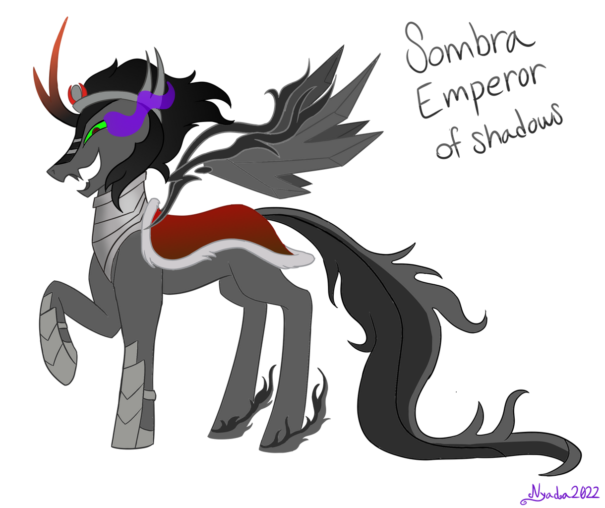 king sombra, <b>pony</b> of shadows, alicorn, <b>pony</b>, g4, alicornified, fusion, fusi...