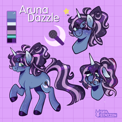 Size: 2000x2000 | Tagged: safe, artist:seasemissary, oc, oc:aruna dazzle, pony, unicorn, crying, female, high res, makeup, mare, running makeup, solo