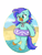 Size: 3024x4032 | Tagged: safe, artist:rokosmith26, oc, oc only, oc:sea lilly, classical hippogriff, hippogriff, beach, beak, bipedal, camera, commission, cute, female, floaty, happy, hippogriff oc, holding, inner tube, jewelry, mare, necklace, ocbetes, open mouth, sand, simple background, solo, spread wings, standing, unshorn fetlocks, water, wearing inflatable, wings, your character here