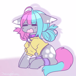 Size: 3000x3000 | Tagged: safe, artist:monstrum, oc, oc:nancy, earth pony, pony, clothes, cute, high res, solo, yawn