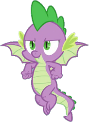 Size: 291x398 | Tagged: safe, edit, edited screencap, editor:pascalmulokozi2, screencap, spike, dragon, g4, molt down, background removed, flying, male, simple background, solo, transparent background, winged spike, wings