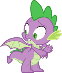 Size: 672x796 | Tagged: safe, edit, edited screencap, editor:pascalmulokozi2, screencap, spike, dragon, g4, molt down, my little pony: friendship is magic, background removed, male, simple background, solo, transparent background, winged spike, wings