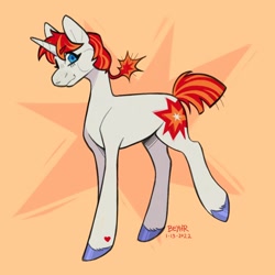 Size: 1072x1072 | Tagged: safe, artist:beyhr, oc, oc only, oc:wow factor, pony, unicorn, looking at you, smiling, solo