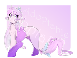 Size: 2347x1755 | Tagged: safe, artist:kisselmr, oc, merpony, pony, unicorn, adoptable, adoptable open, advertisement, auction, solo