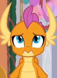 Size: 436x592 | Tagged: safe, screencap, smolder, dragon, g4, the hearth's warming club, cropped, dragoness, female, solo