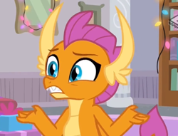 Size: 1134x866 | Tagged: safe, screencap, smolder, dragon, g4, the hearth's warming club, cropped, dragoness, female, solo