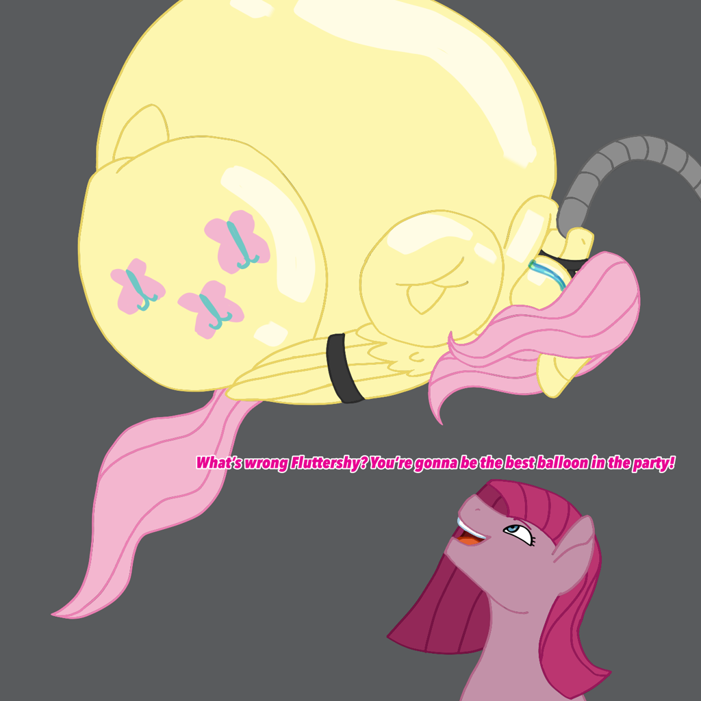 2928845 - suggestive, artist:poneymoment, part of a set, fluttershy, pinkie  pie, earth pony, pegasus, pony, g4, air inflation, balloon, belly, big belly,  bingo wings, body expansion, body inflation, bondage, bound wings, chubby