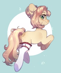 Size: 1707x2048 | Tagged: safe, artist:fedos, oc, earth pony, pony, butt, clothes, featureless crotch, plot, socks, solo