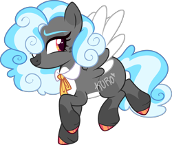 Size: 2382x2010 | Tagged: safe, artist:kurosawakuro, oc, pegasus, pony, base used, colored wings, female, mare, offspring, parent:lemon hearts, parent:thunderlane, simple background, solo, transparent background, two toned wings, wings