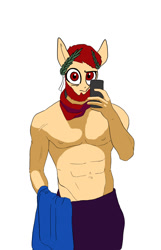 Size: 900x1400 | Tagged: safe, artist:slamjam, oc, oc only, anthro, facial hair, simple background, white background