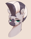 Size: 2552x3228 | Tagged: safe, artist:aquaticvibes, zecora, zebra, beautiful, bust, cute, female, looking at you, mare, missing accessory, simple background, solo, zecorable