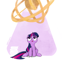 Size: 2048x2048 | Tagged: safe, artist:widelake, twilight sparkle, alicorn, pony, g4, book, female, high res, looking up, mare, simple background, solo, sphere, twilight sparkle (alicorn), white background