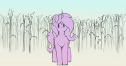 Size: 3999x2088 | Tagged: safe, artist:czu, oc, oc only, oc:czupone, pony, unicorn, corn, food, high res, solo