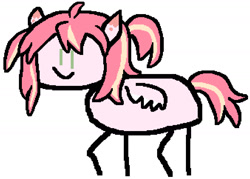 Size: 1545x1105 | Tagged: safe, artist:nature guard, oc, oc only, pony, in a nutshell, looking at you, raised hoof, simple background, smiling, smiling at you, white background