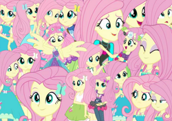 Size: 1280x902 | Tagged: safe, artist:marcoequestrian98, fluttershy, human, equestria girls, equestria girls specials, g4, my little pony equestria girls, my little pony equestria girls: better together, my little pony equestria girls: forgotten friendship, my little pony equestria girls: rainbow rocks, clothes, collage, female, fluttershy's wetsuit, multeity, ponied up, so much flutter, swimsuit, wetsuit