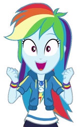 Size: 437x689 | Tagged: safe, artist:marcoequestrian98, edit, edited screencap, screencap, rainbow dash, human, equestria girls, g4, my little pony equestria girls: better together, the last day of school, background removed, female, not a vector, open mouth, simple background, solo, transparent background