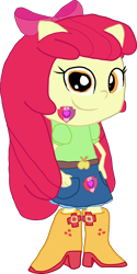 Size: 2178x4371 | Tagged: safe, artist:rose80149, apple bloom, human, equestria girls, g4, equestria girls minis, simple background, solo, toy interpretation, transparent background, vector