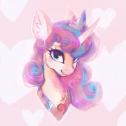 Size: 1500x1500 | Tagged: safe, artist:dearmary, princess flurry heart, alicorn, pony, g4, adult flurry heart, bust, chest fluff, ear fluff, female, looking at you, mare, older, older flurry heart, smiling, smiling at you, solo