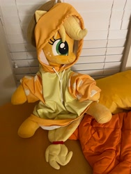 Size: 3024x4032 | Tagged: safe, applejack, g4, clothes, hoodie, irl, merchandise, photo, plushie
