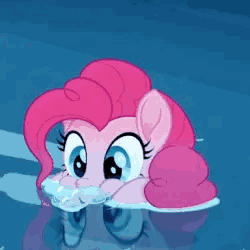 Size: 250x250 | Tagged: safe, edit, edited screencap, screencap, pinkie pie, earth pony, pony, g4, my little pony: the movie, animated, blowing, blowing bubbles, cropped, cute, diapinkes, female, gif, gif for breezies, mare, picture for breezies, puffy cheeks, solo, water