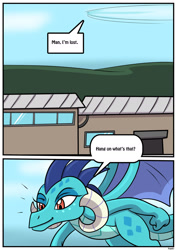 Size: 1280x1811 | Tagged: safe, artist:rex-equinox, part of a set, princess ember, dragon, comic:wheels over wings, g4, comic, commission, flying, speech bubble