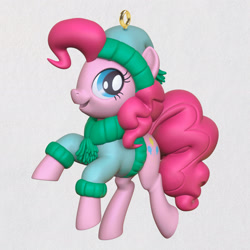 Size: 1920x1920 | Tagged: safe, pinkie pie, earth pony, pony, g4, christmas ornament, clothes, decoration, merchandise, solo, winter outfit