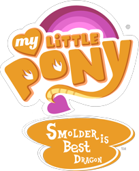 Size: 3257x4000 | Tagged: safe, artist:php170, edit, editor:ponygamer2020, smolder, g4, best pony, best pony logo, logo, logo edit, my little pony logo, simple background, smolder is best dragon, solo, transparent background, vector