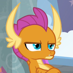 Size: 700x702 | Tagged: safe, screencap, smolder, dragon, g4, school daze, cropped, crossed arms, dragoness, female, smolder is not amused, solo, unamused