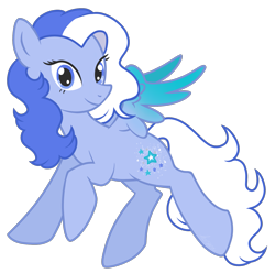 Size: 1729x1715 | Tagged: safe, artist:horsyca, silver glow, pegasus, pony, g3, g4, blue, cute, female, g3 to g4, generation leap, looking at you, mare, simple background, solo, transparent background, vintage