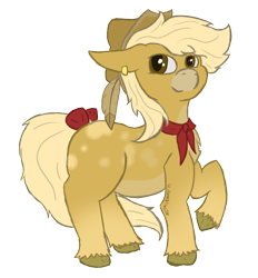 Size: 952x1024 | Tagged: safe, artist:lil_vampirecj, oc, oc:cider foam, earth pony, pony, bow, chonk, chubby, earth pony oc, hat, looking at you, missing accessory, missing cutie mark, necktie, no glasses, simple background, smiling, smiling at you, tail, tail bow, transparent background, walking