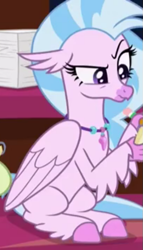 Size: 385x672 | Tagged: safe, screencap, silverstream, classical hippogriff, hippogriff, g4, what lies beneath, confused, cropped, raised eyebrow, solo