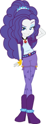 Size: 549x1457 | Tagged: safe, artist:iamsheila, artist:imperfectxiii, edit, vector edit, adagio dazzle, rarity, human, equestria girls, g4, adagio dazzle's boots, female, gem, palette swap, recolor, simple background, siren gem, solo, transparent background, vector