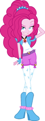 Size: 549x1457 | Tagged: safe, artist:iamsheila, artist:imperfectxiii, edit, vector edit, adagio dazzle, pinkie pie, human, equestria girls, g4, adagio dazzle's boots, female, gem, palette swap, recolor, simple background, siren gem, solo, transparent background, vector