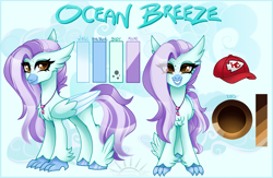 Size: 4609x3001 | Tagged: safe, artist:nekomellow, oc, oc:ocean breeze, oc:ocean breeze (savygriffs), hippogriff, commission, cute, finished commission, hippogriff oc, solo