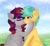 Size: 1271x1172 | Tagged: safe, artist:arllistar, oc, oc only, oc:sunrise sentry, pegasus, pony, unicorn, blushing, eyes closed, female, freckles, jewelry, kiss on the lips, kissing, male, mare, necklace, pearl necklace, shipping, stallion, straight