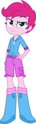 Size: 487x1640 | Tagged: safe, artist:iamsheila, artist:masem, edit, vector edit, pinkie pie, scootaloo, human, equestria girls, g4, female, hand on hip, palette swap, recolor, scootaloo's boots, simple background, solo, transparent background, vector