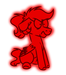 Size: 500x570 | Tagged: safe, artist:fuckomcfuck, oc, oc:doodles, pegasus, pony, angry, demi-girl, glowing, rage, red, simple background, solo, transparent background