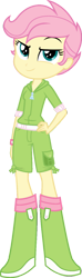 Size: 487x1640 | Tagged: safe, artist:iamsheila, artist:masem, edit, vector edit, fluttershy, scootaloo, human, equestria girls, g4, female, hand on hip, palette swap, recolor, scootaloo's boots, simple background, solo, transparent background, vector