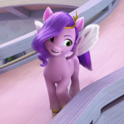 Size: 745x745 | Tagged: safe, screencap, pipp petals, pegasus, pony, g5, my little pony: make your mark, my little pony: make your mark chapter 1, spoiler:my little pony: make your mark, cropped, female, mare, solo
