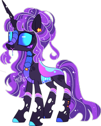 Size: 2132x2651 | Tagged: safe, artist:kurosawakuro, oc, changepony, hybrid, base used, drool, high res, parents:twisalis, simple background, solo, transparent background