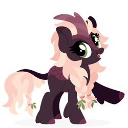 Size: 1024x1024 | Tagged: safe, artist:kabuvee, oc, kirin, female, lineless, simple background, solo, transparent background