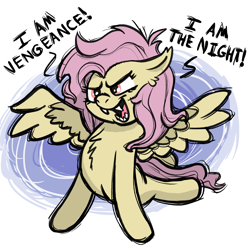 Size: 1829x1830 | Tagged: safe, artist:doodledonutart, fluttershy, bat pony, g4, bat ponified, batman the animated series, flutterbat, race swap, solo